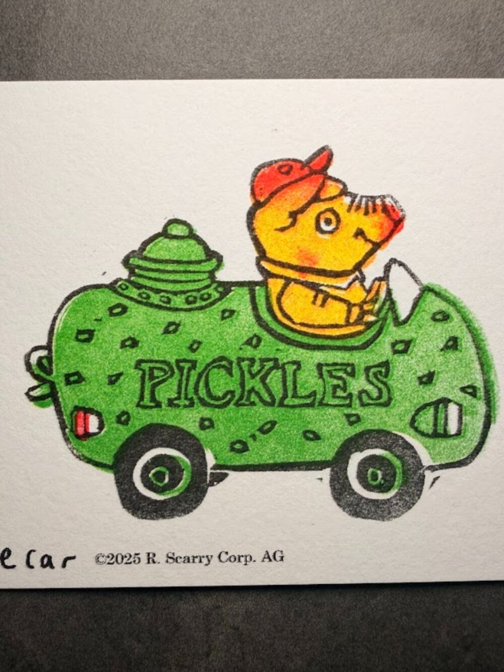 Ana Inciardi x Richard Scarry Pickle Car Mini Art Print